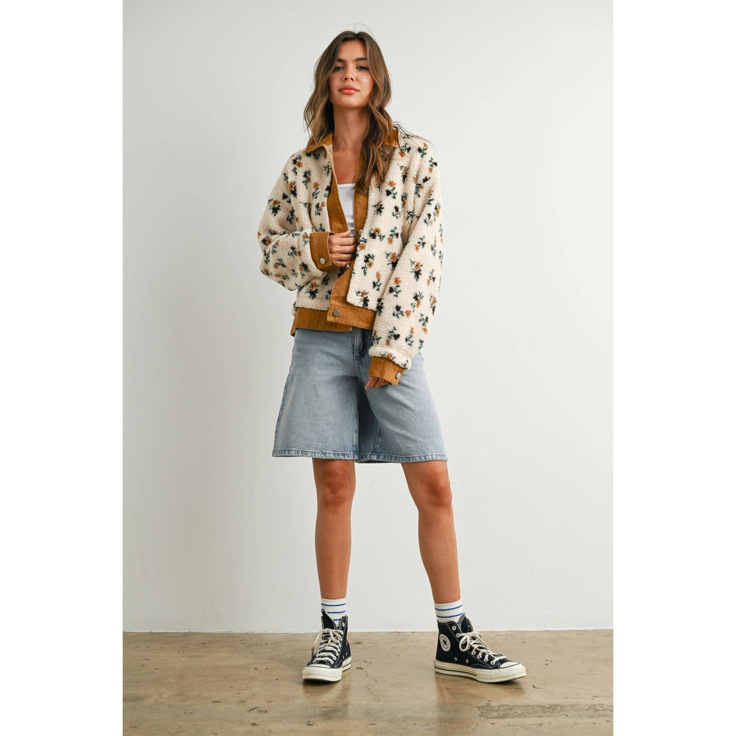Floral Button-Down Jacket