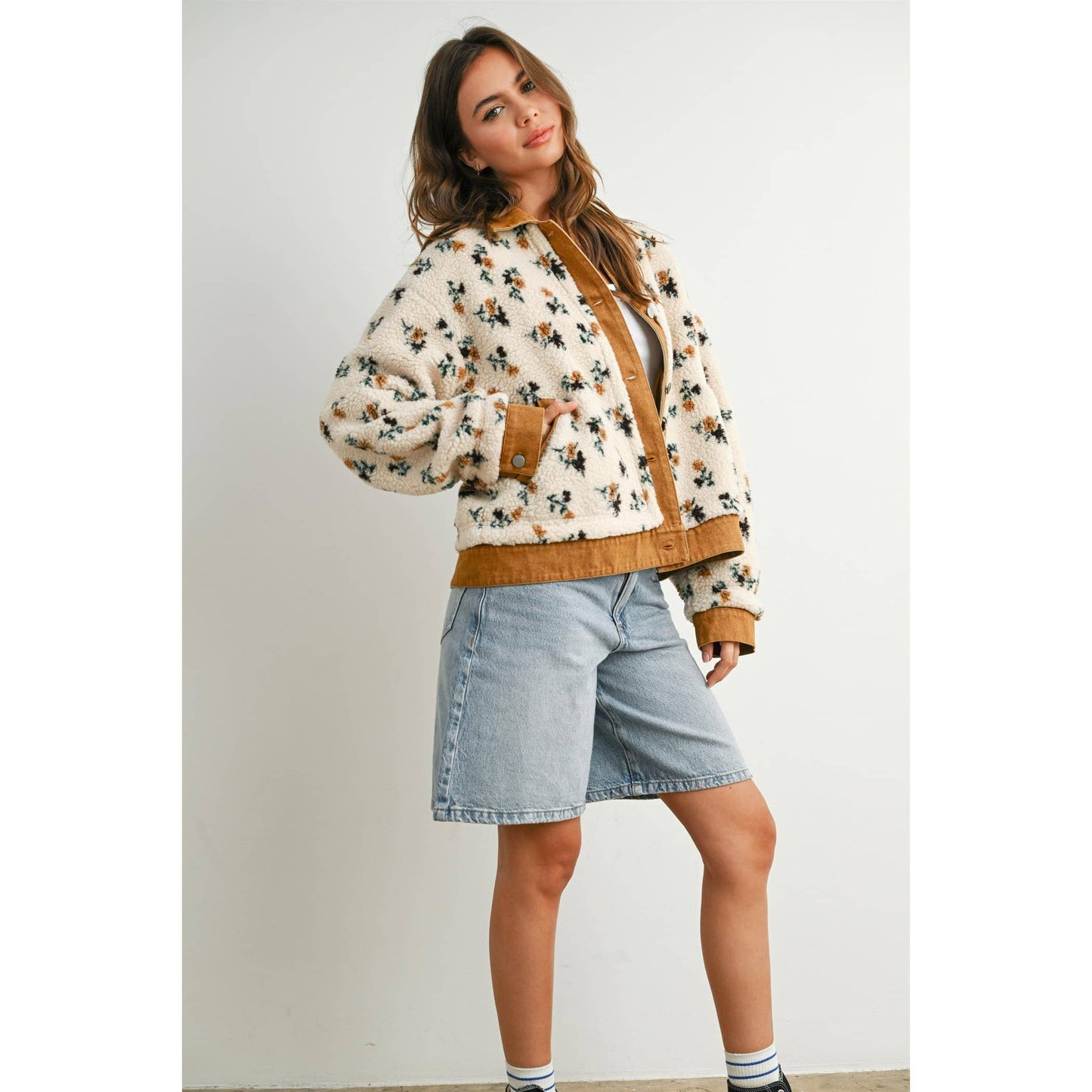 Floral Button-Down Jacket