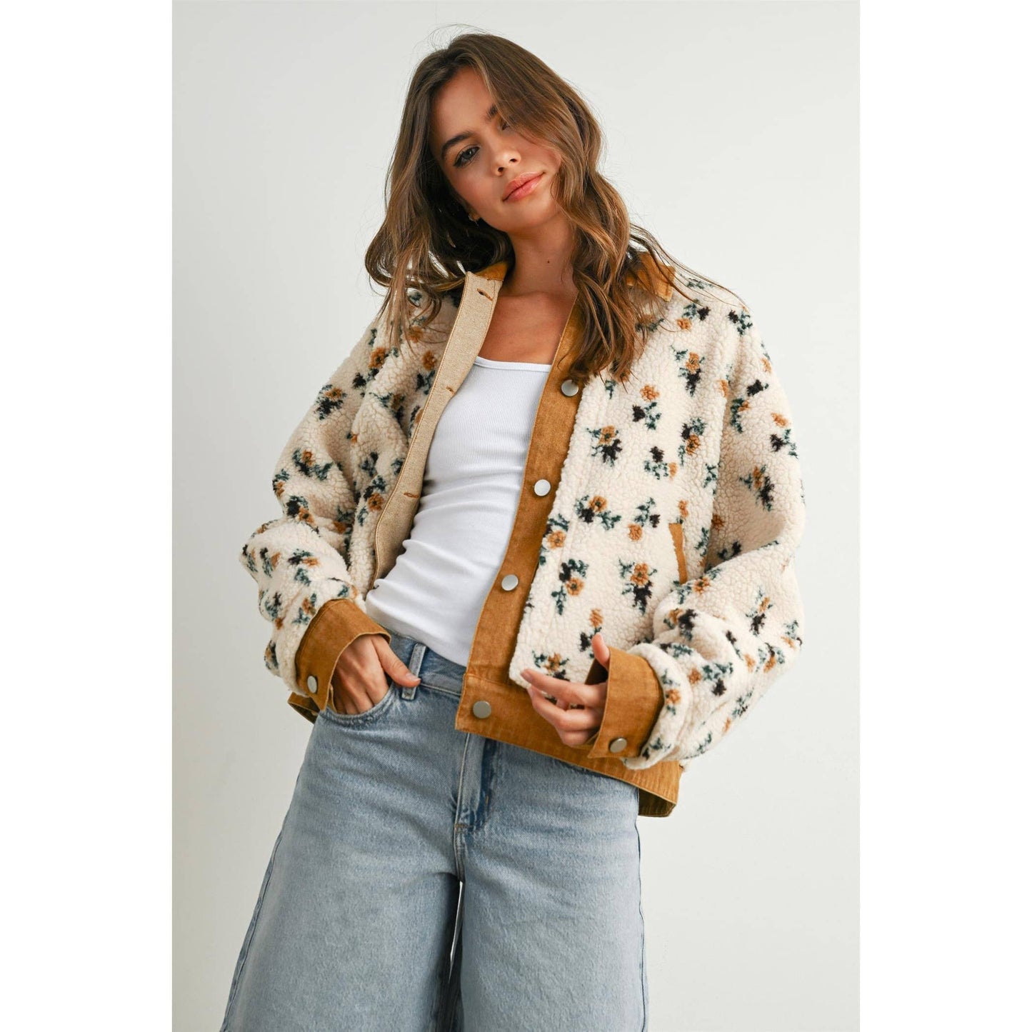 Floral Button-Down Jacket