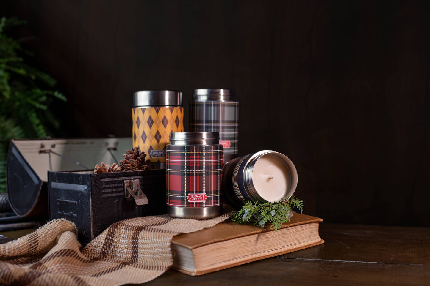 Plaid Vintage Canteen Candle - Around the Fire