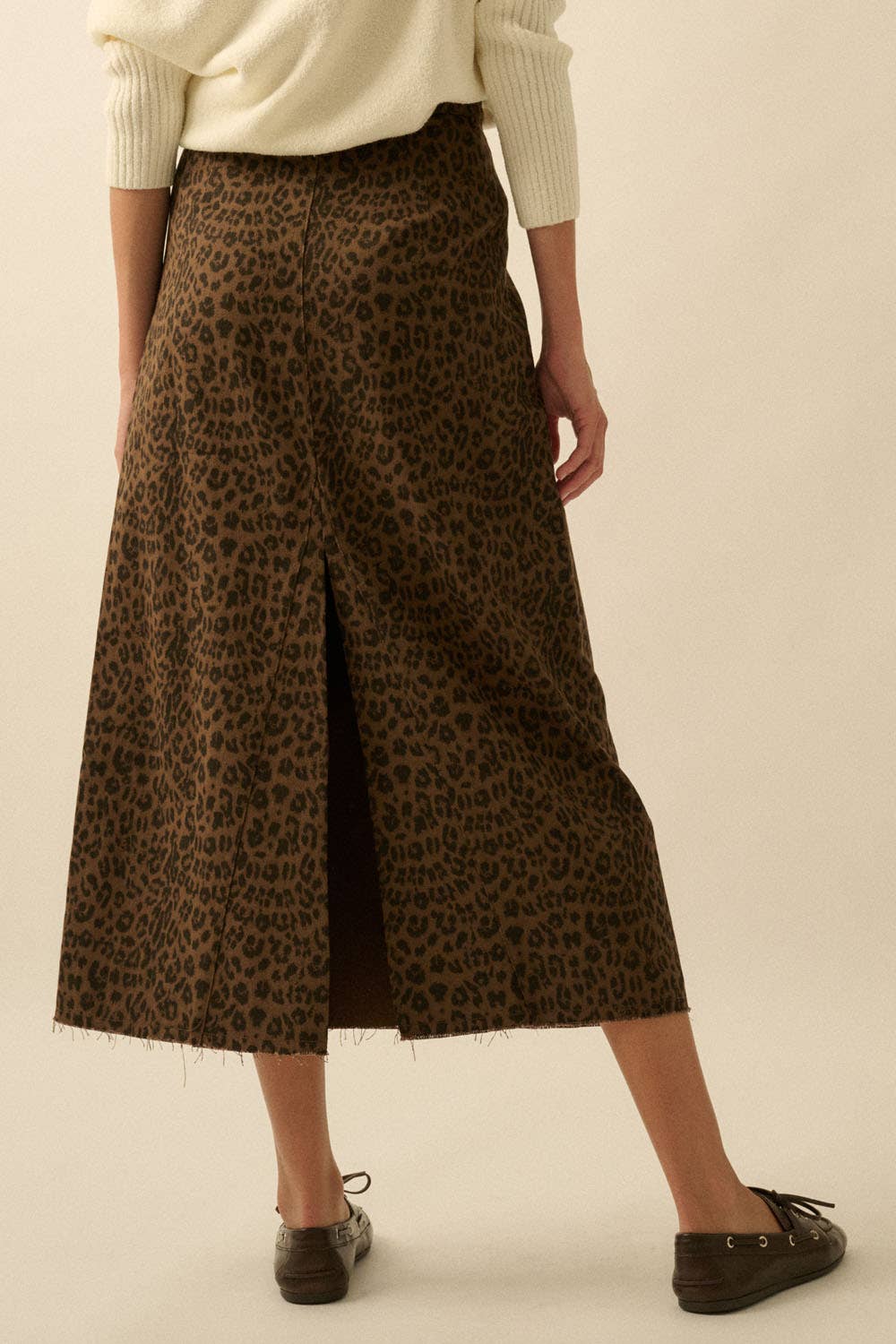 Leopard-Print Maxi Skirt