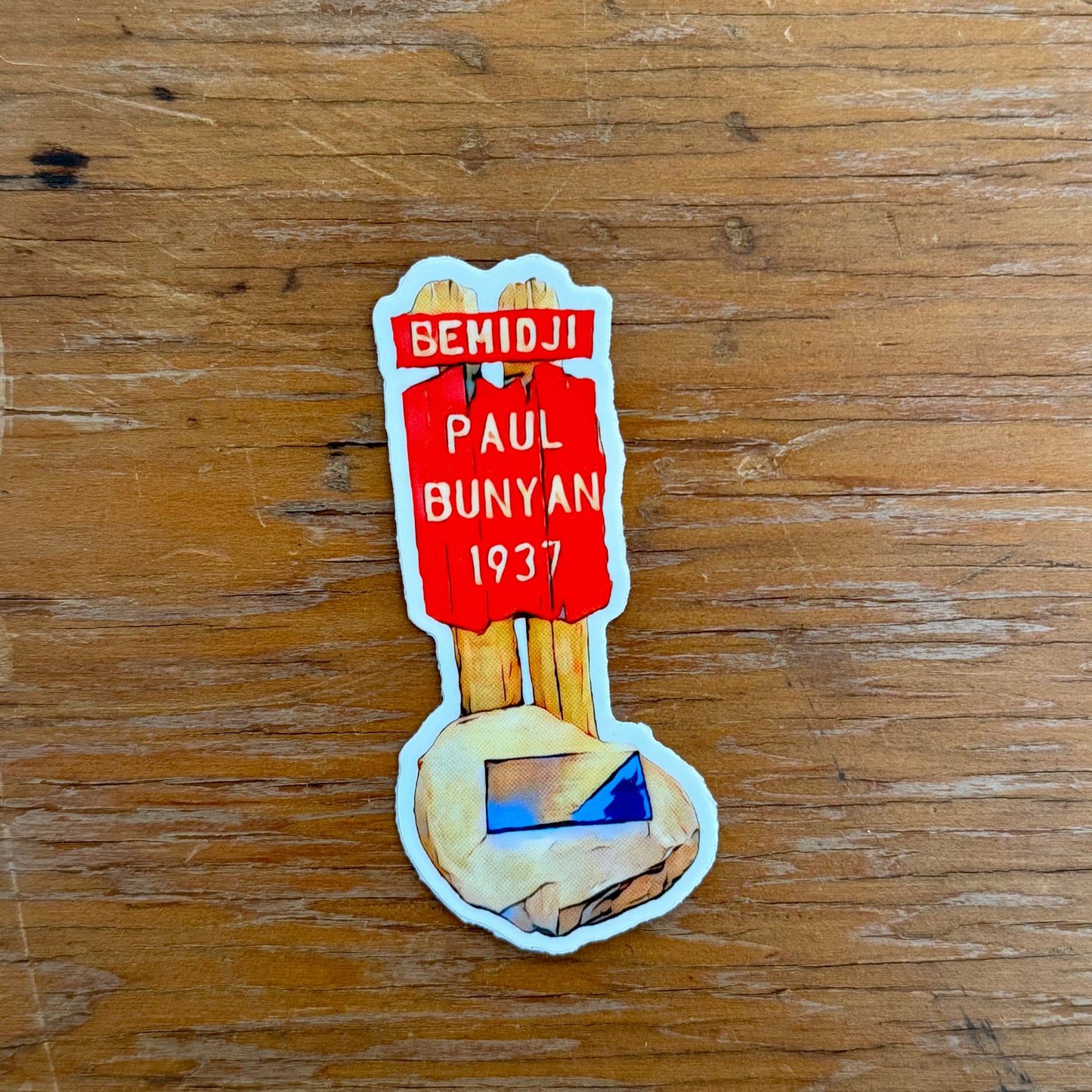 Paul Bunyan's Sign Sticker