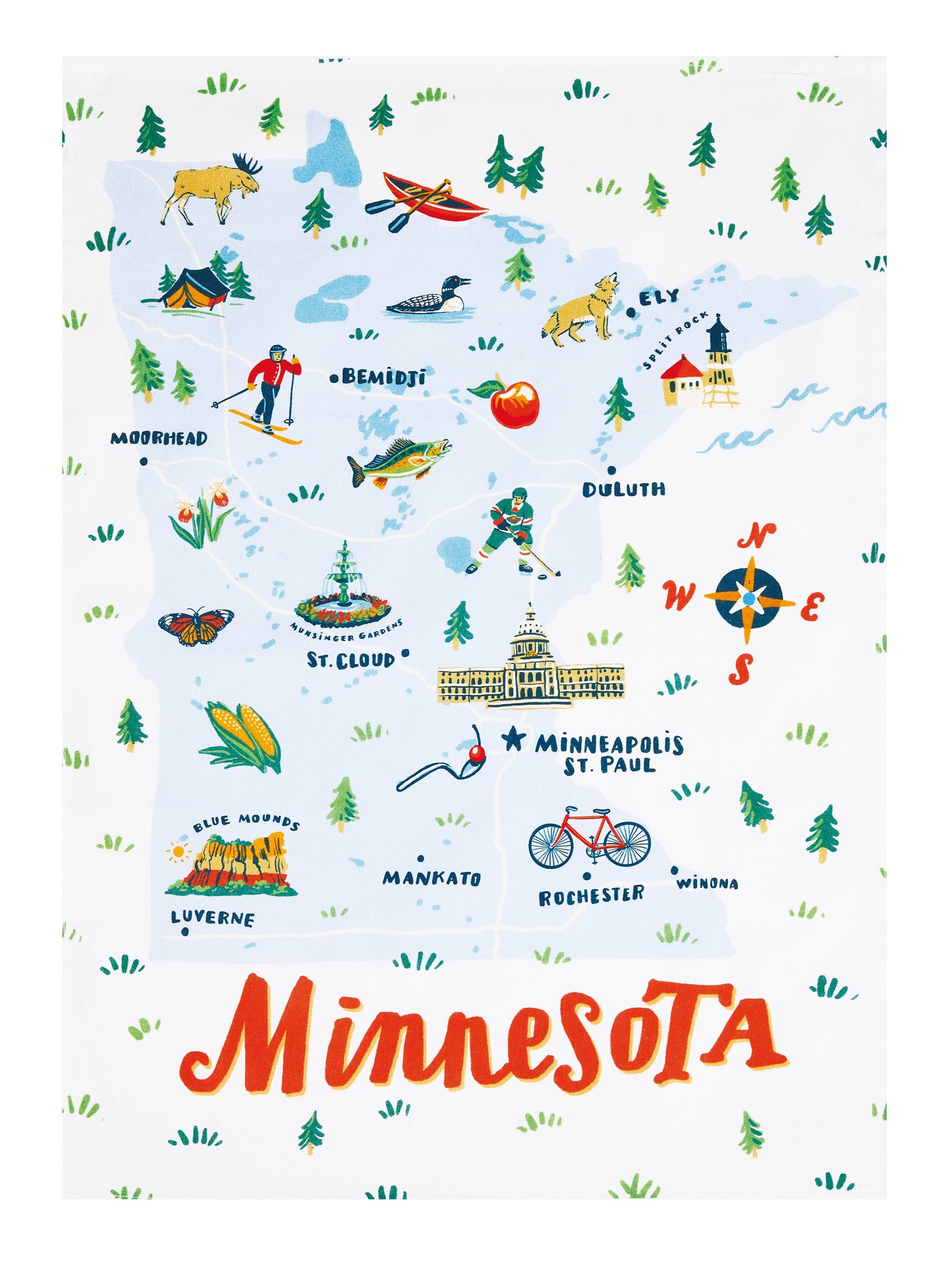 Minnesota Printed Kitchen Towel - Angela Staehling