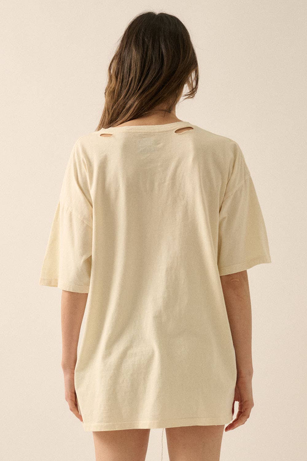 Pine Trees Distressed Oversize Graphic Tee