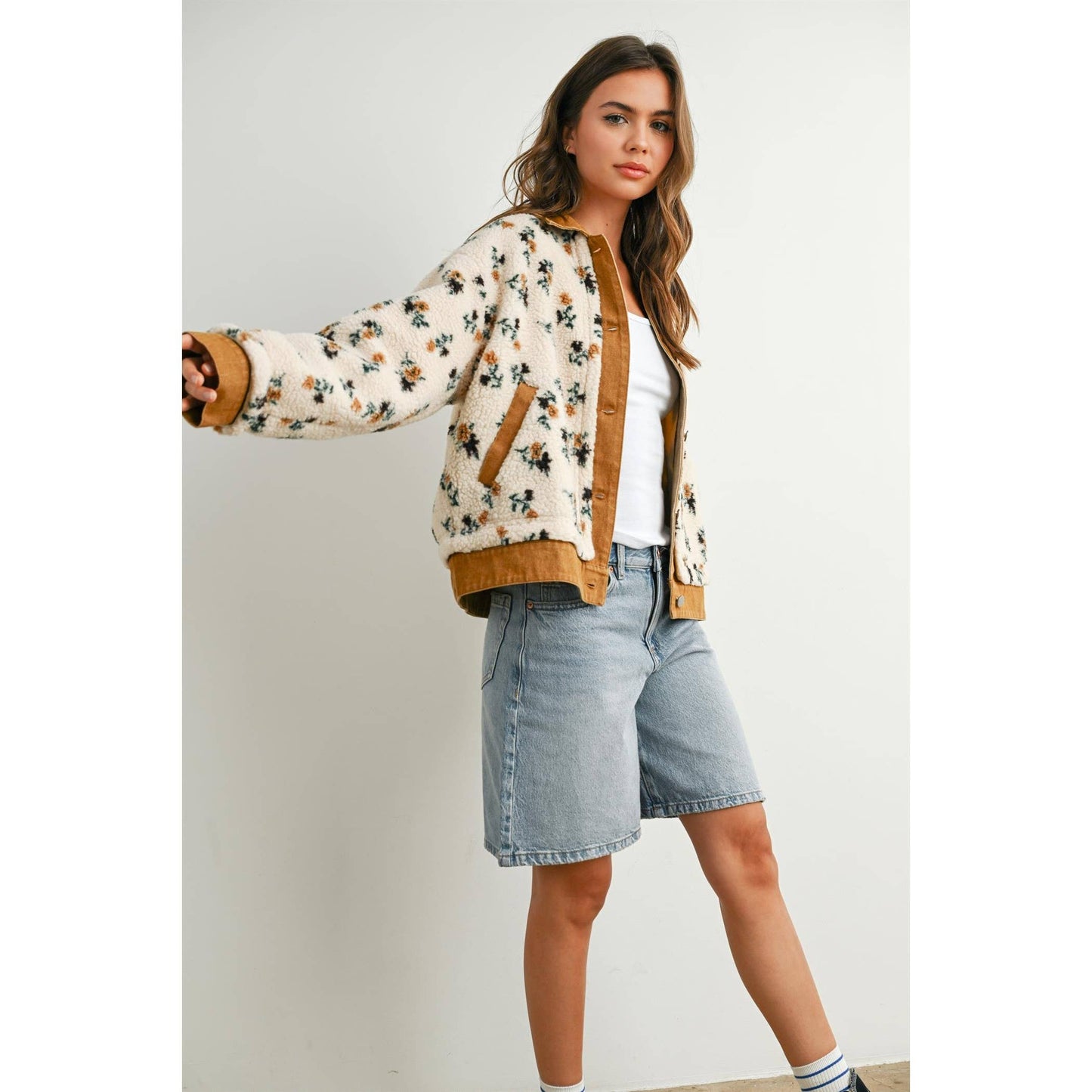 Floral Button-Down Jacket