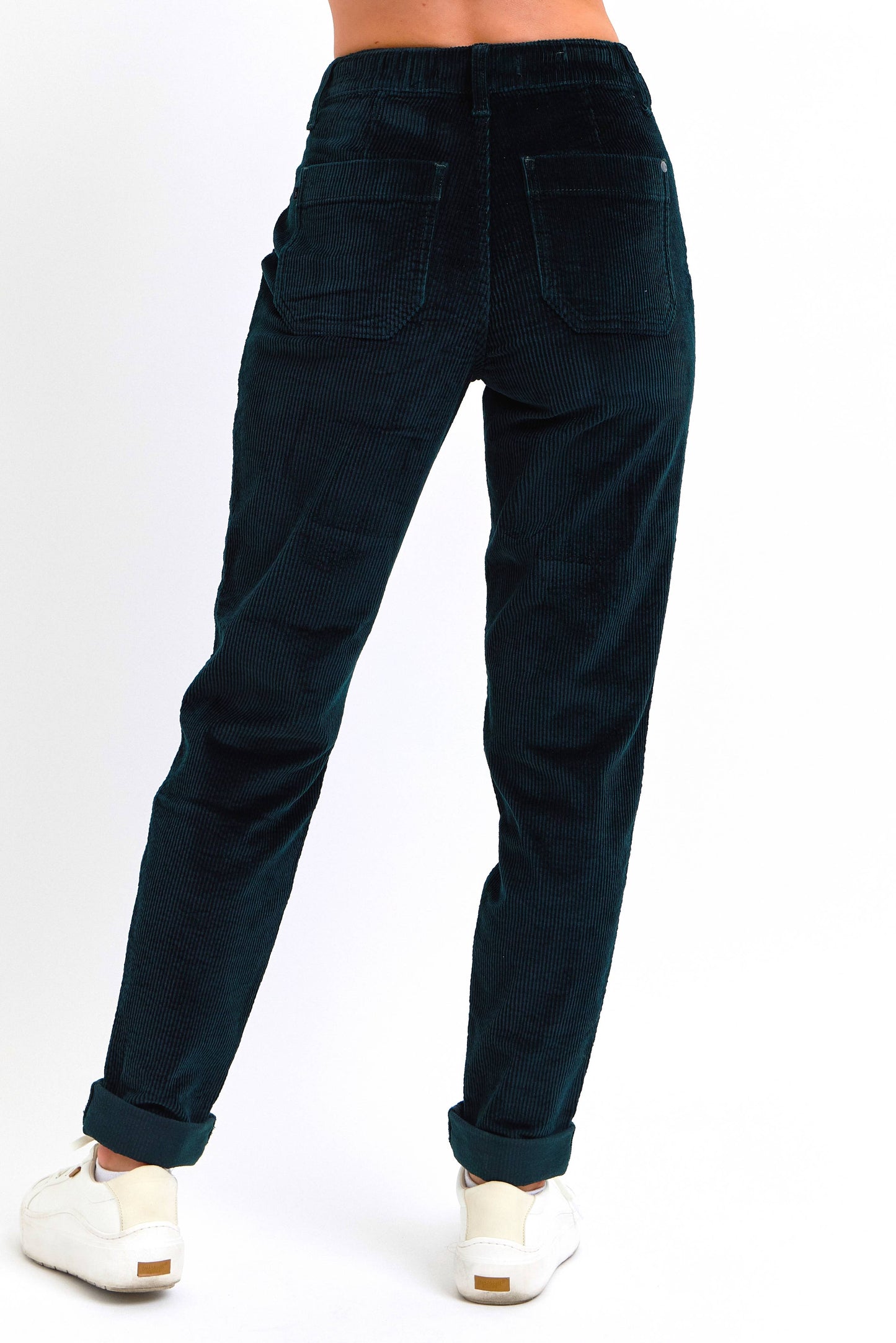 Emerald Corduroy Cuffed Jogger