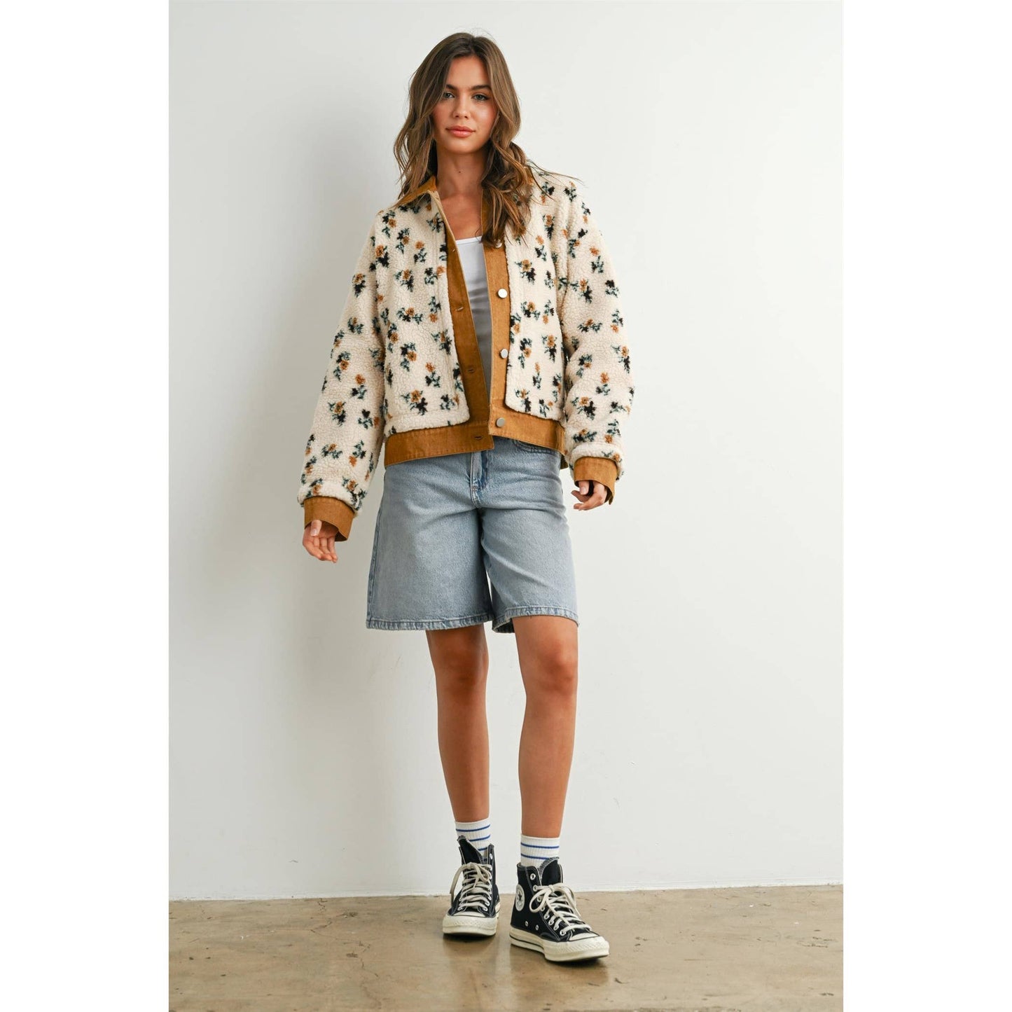 Floral Button-Down Jacket