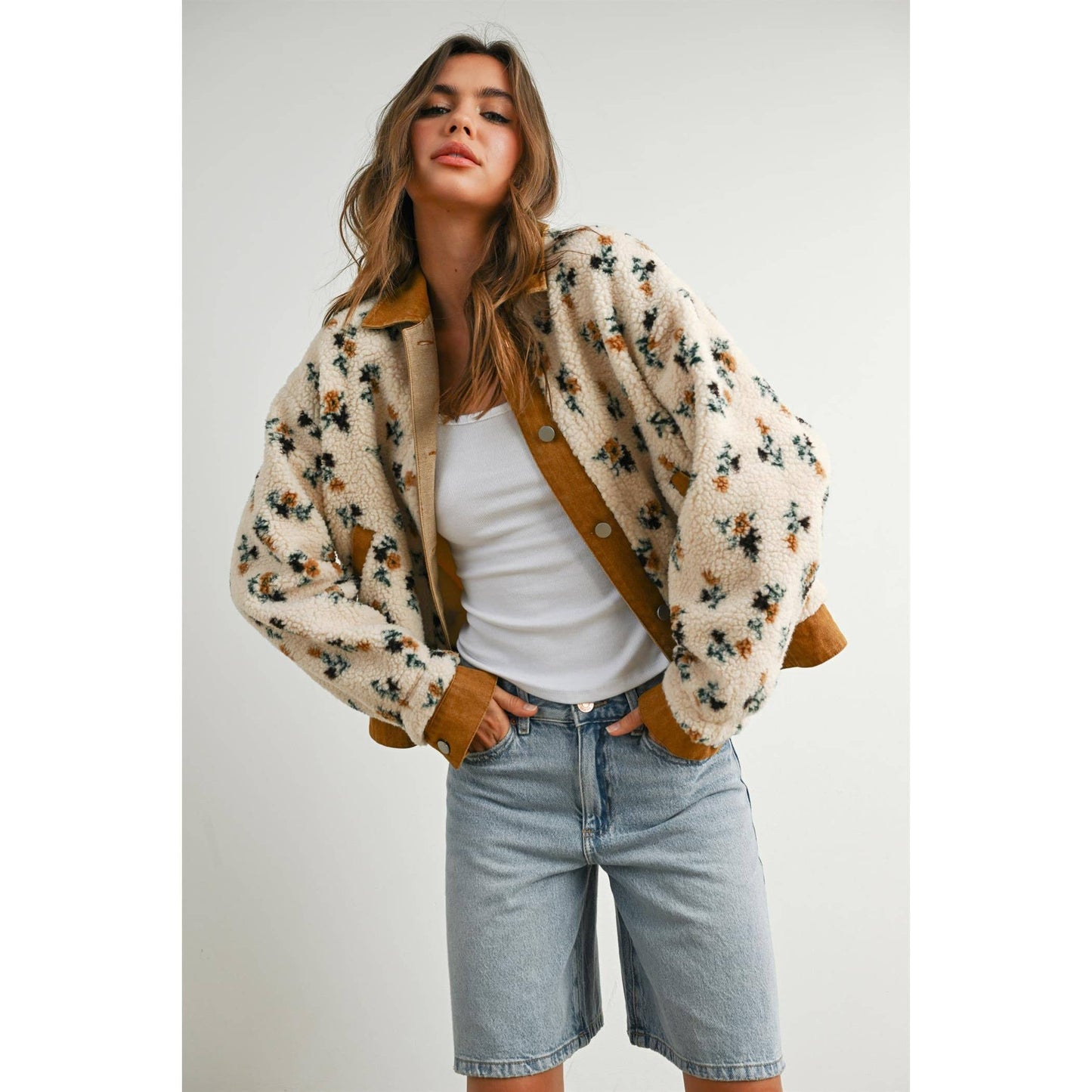 Floral Button-Down Jacket