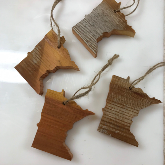Minnesota Barn Wood Ornaments