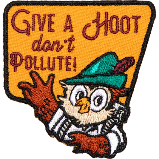 Give A Hoot Embroidered Patch