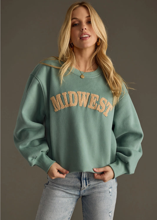 Dusty Teal Midwest  Sweatshirt