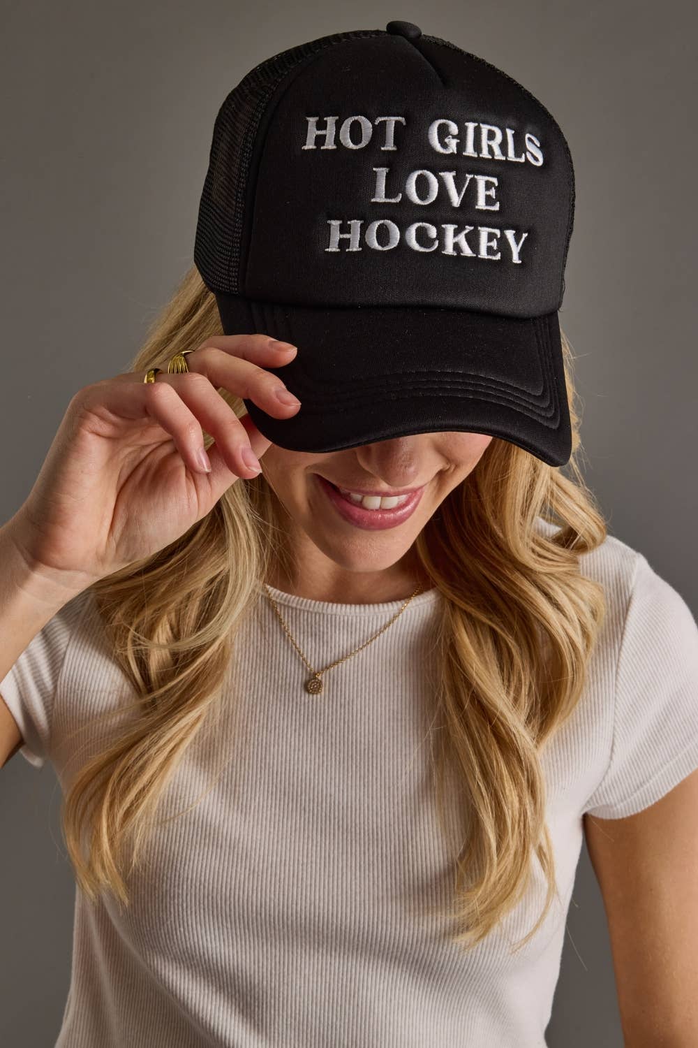 Hot Girls Love Hockey Trucker Hat