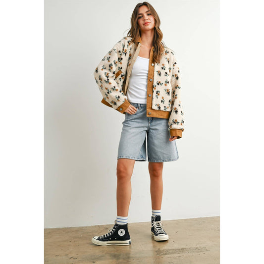 Floral Button-Down Jacket