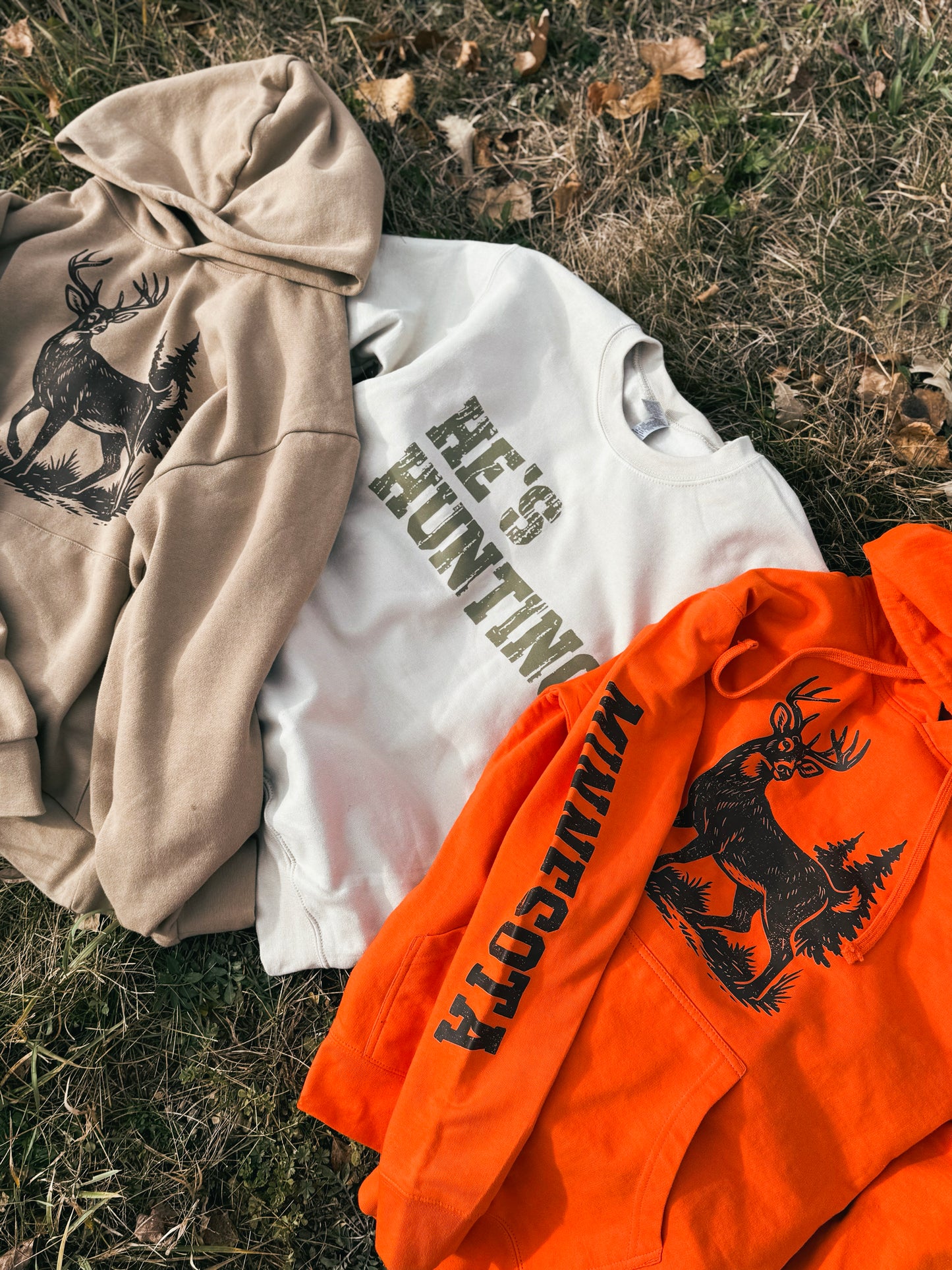 He's Hunting Crewneck