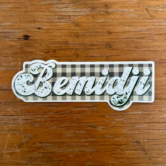 Bemidji Checked Sticker