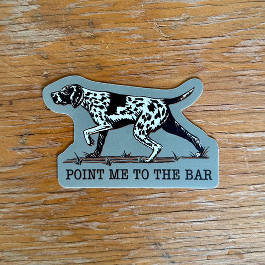 Point Me To The Bar Sticker