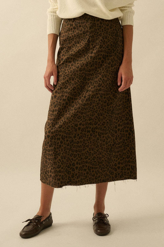 Leopard-Print Maxi Skirt