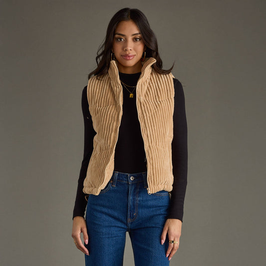 Tan Corduroy Vest